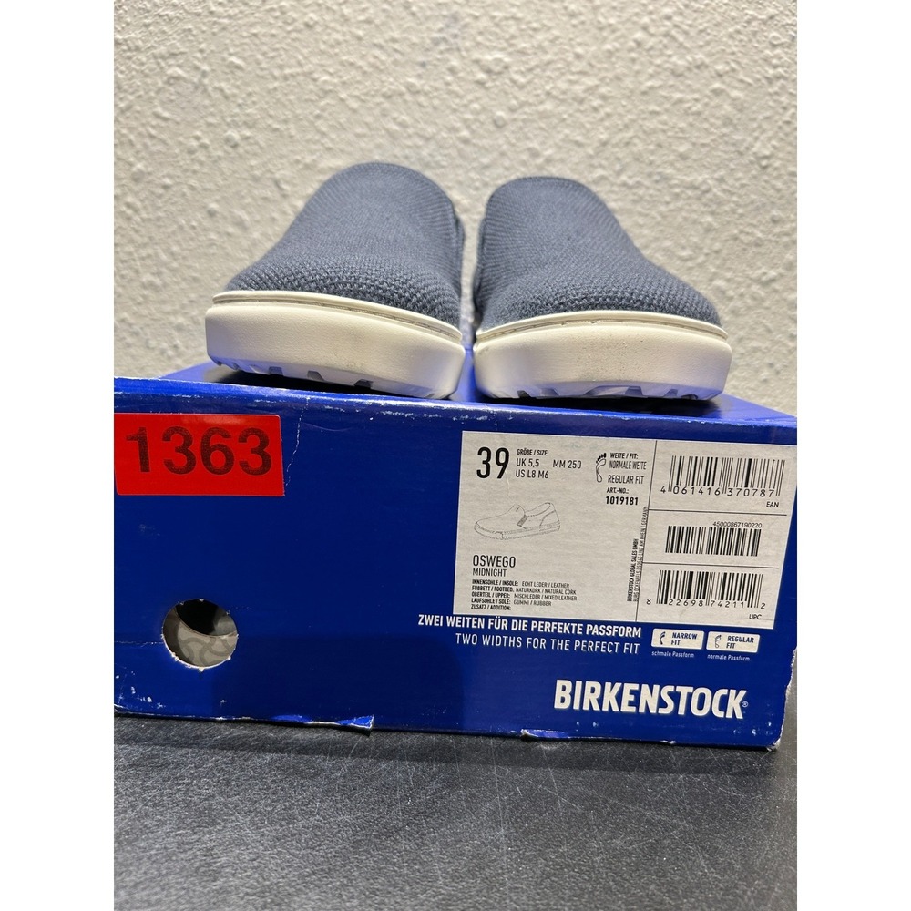 Birkenstock Oswego Textile Suede Midnight Blue EU 39 US L8 M6 Women‎ Mens - Picture 9 of 10